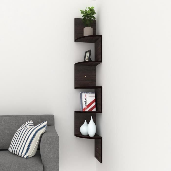Etagere angle noir - Achat / Vente pas cher