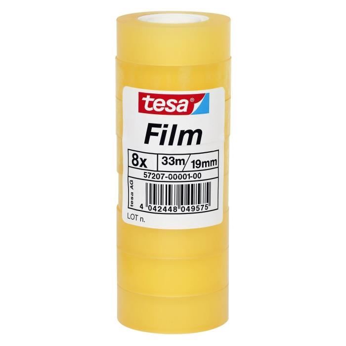 TESA Tour de 8 rubans adhésif tesafilm® standard - 33mm x 19mm