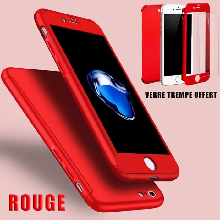 coque iphone xr antichoc 360 rouge