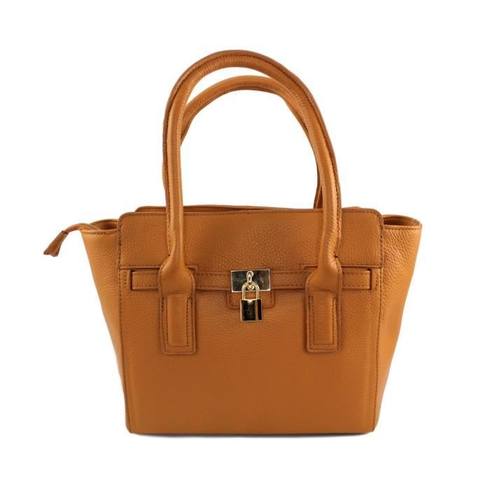 Couleur Cuir Italie À Fania Main Sac camel Clai F1KJc3lT