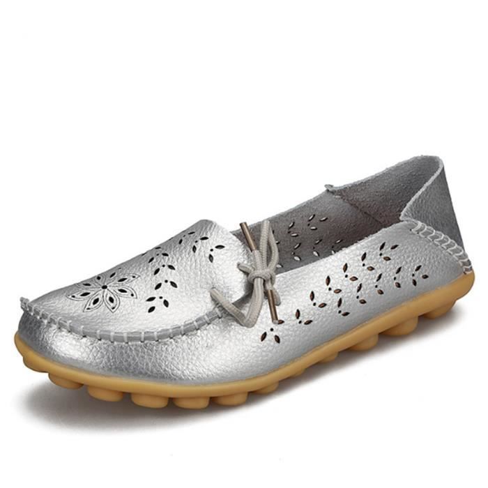 34 Moccasins Femme Respirant Léger Chaussure Classique Été Poids Loafer Confortable Taille Antidérapant dPnxqa04A