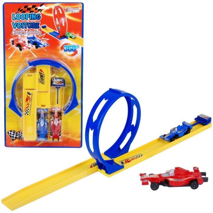 Circuit Looping Jouet Enfant Lanceur Voiture Bolides Avec Deux Voitures ...