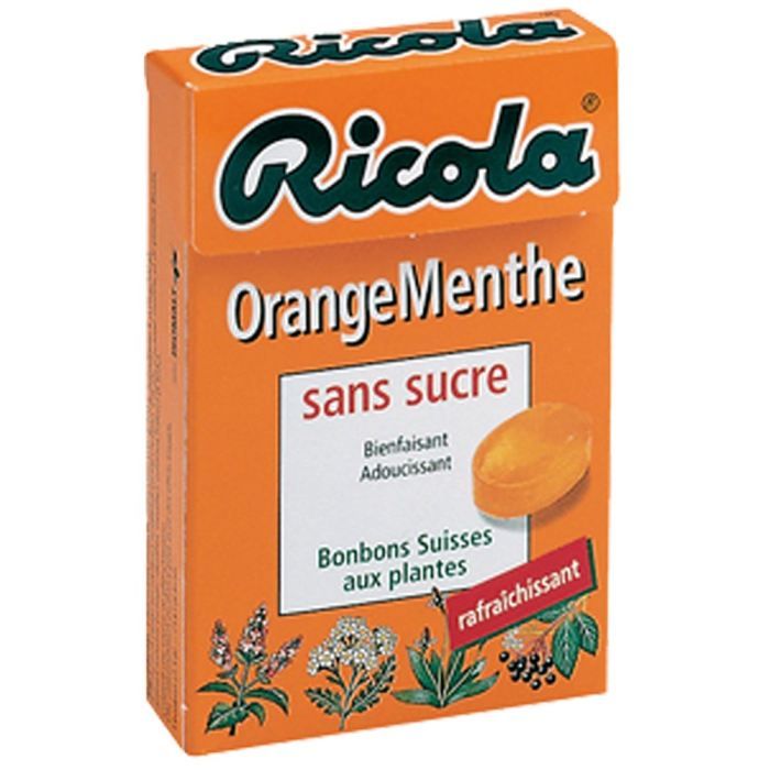 RICOLA Sans Sucre Orange/Menthe 50g (x1) - Achat / Vente RICOLA Sans Sucre Orange/Menthe 50g (x1) - Achat / Vente