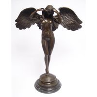STATUE - STATUETTE SCULPTURE STATUE EN BRONZE DEESSE DE LA NUIT STATUE - STATUETTE SCULPTURE STATUE EN BRONZE DEESSE DE LA NUIT