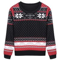 PULL Femme pull imprimé Style O cou épaissit Hoodies PULL Femme pull imprimé Style O cou épaissit Hoodies