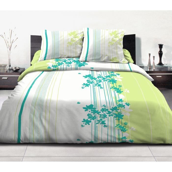 parure de couette 100% coton cascade fleurie ÉtÉ - 1 housse de