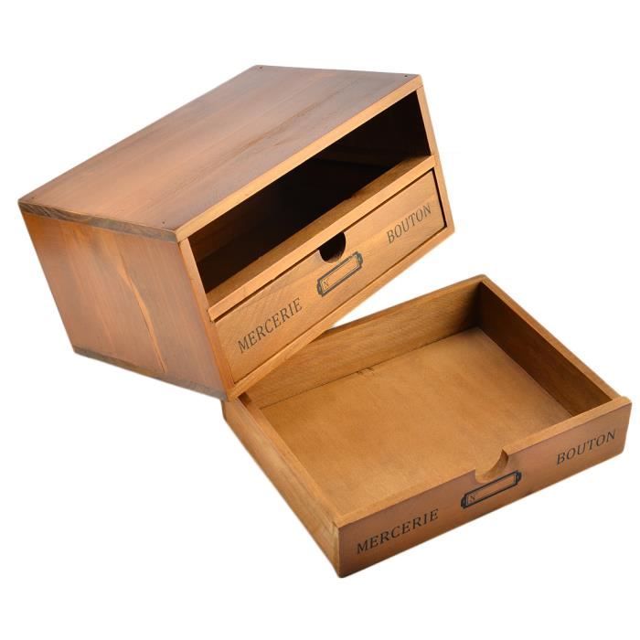 Ménage Essentiel 2-Drawer En bois Coffre3