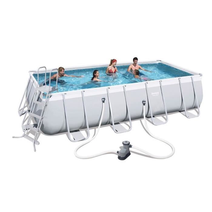 BESTWAY Kit Piscine tubulaire rectangulaire L5,49 x l2,74 x H1,22m
