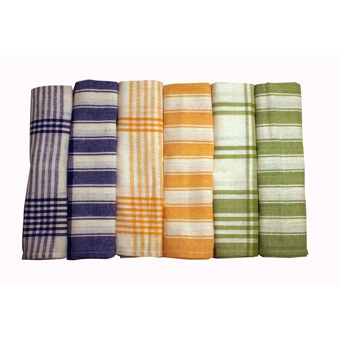 Lot de 6 torchons 50x70cm 100% Coton