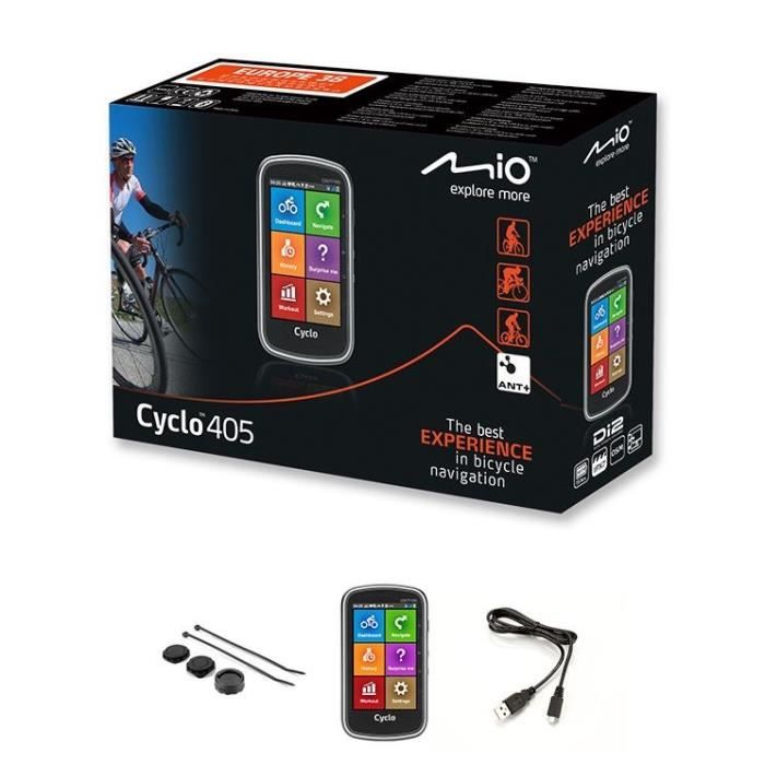 MIO GPS vélo 405 WEU - Processeur ARM Cortex-A7 - GPS Chipset U-blox 7 - Écran tactile 4\