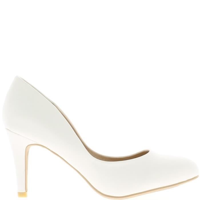 dernière mode nouveau design super populaire Escarpins femme blancs à talon fin de 8,5cm Blanc - Achat / Vente ... dernière mode nouveau design super populaire Escarpins femme blancs à talon fin de 8,5cm Blanc - Achat / Vente ...