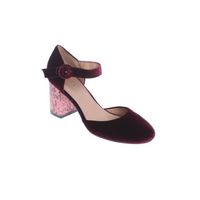 ESCARPIN Escarpins en velours à talon contrasté femme ESCARPIN Escarpins en velours à talon contrasté femme