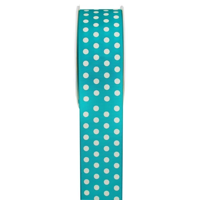 SANTEX Ruban à pois turquoise