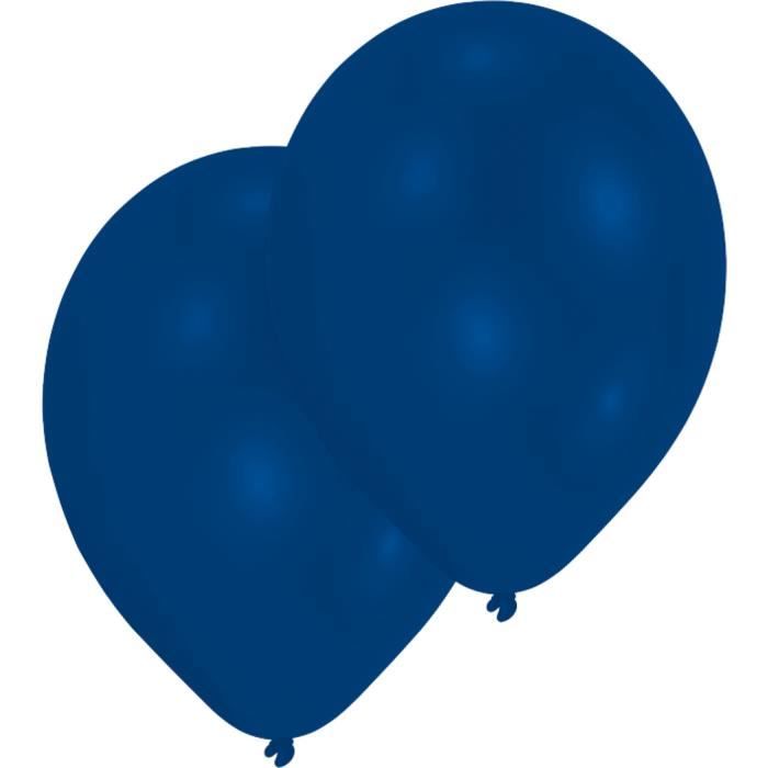 AMSCAN Lot de 10 Ballons en latex Premium 27,5 cm/11'' - Bleu