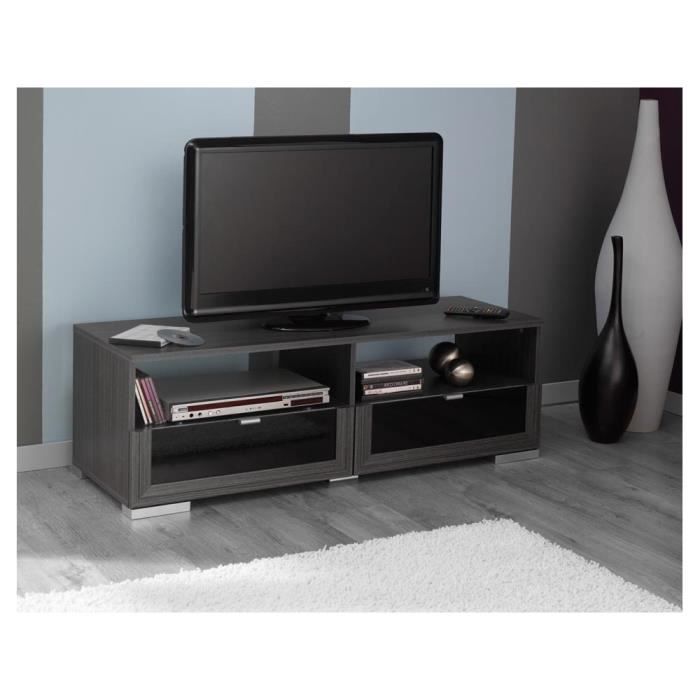 KNOK Banc TV 121x41x39cm chêne cendré   Achat / Vente MEUBLE TV   HI