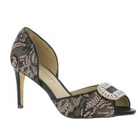 ESCARPIN Buffalo peep toe look satin avec de la dentelle no ESCARPIN Buffalo peep toe look satin avec de la dentelle no