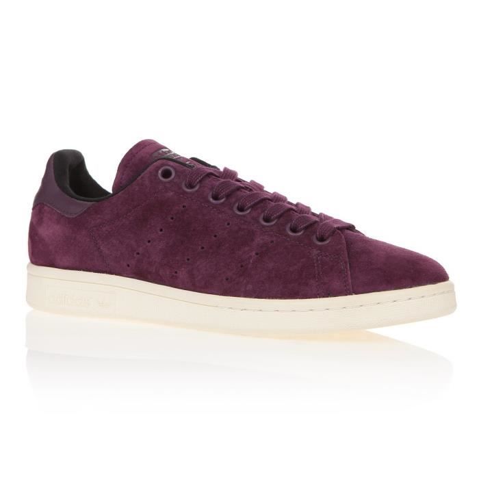 ADIDAS Baskets Stan Smith - Femme - Rouge bordeaux