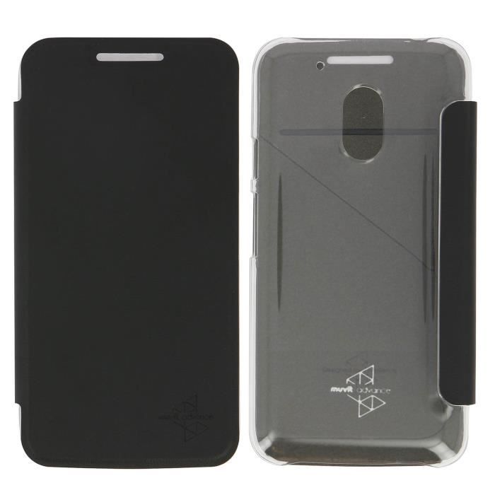 MADE FOR MOTO Etui FOLIO Case Noir Pour MOTOROLA G4 PLAY