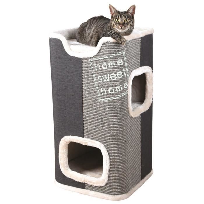 TRIXIE Tour Jorge - Aire de jeux 78cm - Gris clair et anthracite - Pour chat