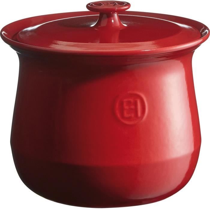 EMILE HENRY Marmite - 22,5 x 22,5 x 21,5 cm - Rouge - Tous feux sauf induction