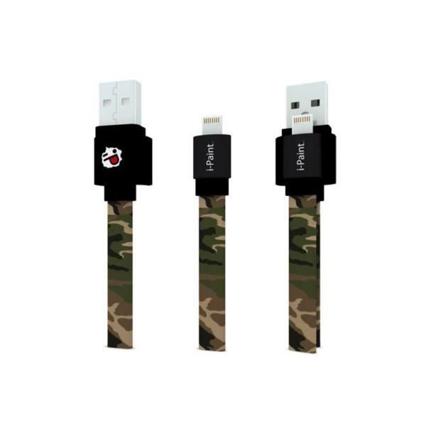 I-PAINT Câble plat/Lightning/1 mètre - Camoufflage