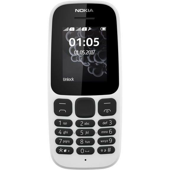NOKIA 105 Téléphone portable Blanc DS