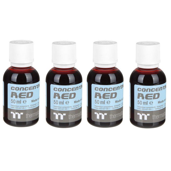 THERMALTAKE Concentrate Rouge - Liquide concentré de refroidissement 4 flacons - rouge