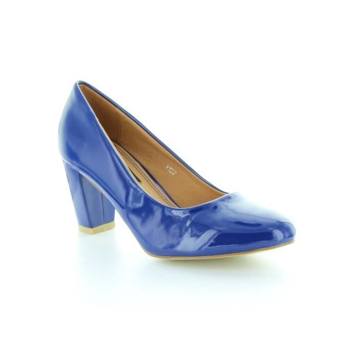 Escarpins vernis... Bleu - Achat / Vente Escarpins vernis ...