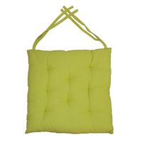 COUSSIN DE CHAISE Galette de chaise 8 points 40x40x4 cm VERT ANIS COUSSIN DE CHAISE Galette de chaise 8 points 40x40x4 cm VERT ANIS