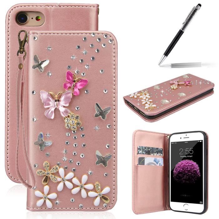 coque iphone 7 rabat rose coque iphone 7 rabat rose