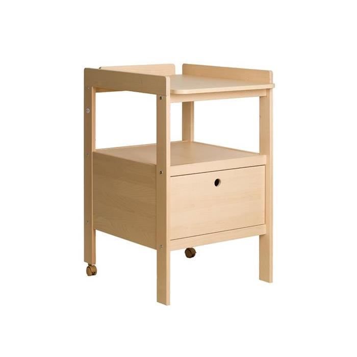 Pericles table à langer Cindy avec tiroir naturel. - Achat ...