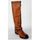BOTTES FEMME CUIR CAMEL style motard "BUFFALO "T