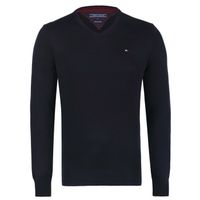 PULL TOMMY HILFIGER Pull col V Pacific - Homme - Noir PULL TOMMY HILFIGER Pull col V Pacific - Homme - Noir