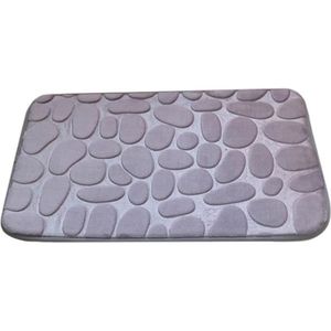 TAPIS DE BAIN  Gris Tapis de bain de sol de  cuisine Molleton en 