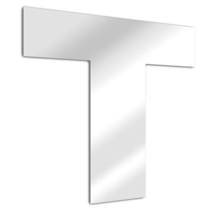 ARIAL Lettre miroir T 13 cm en verre acrylique