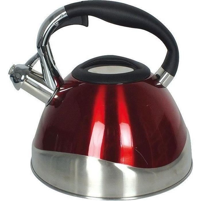 Kitchencraft Kclxketenred bouilloire sifflante Rouge//noir
