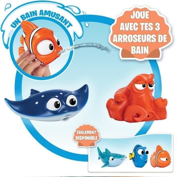 DORY Pack de 3 Figurines Arroseurs : Némo, Hank et M. Raie