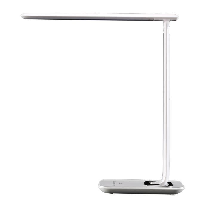 BRILLIANT Lampe de bureau Nadim tactile avec port USB - Blanc