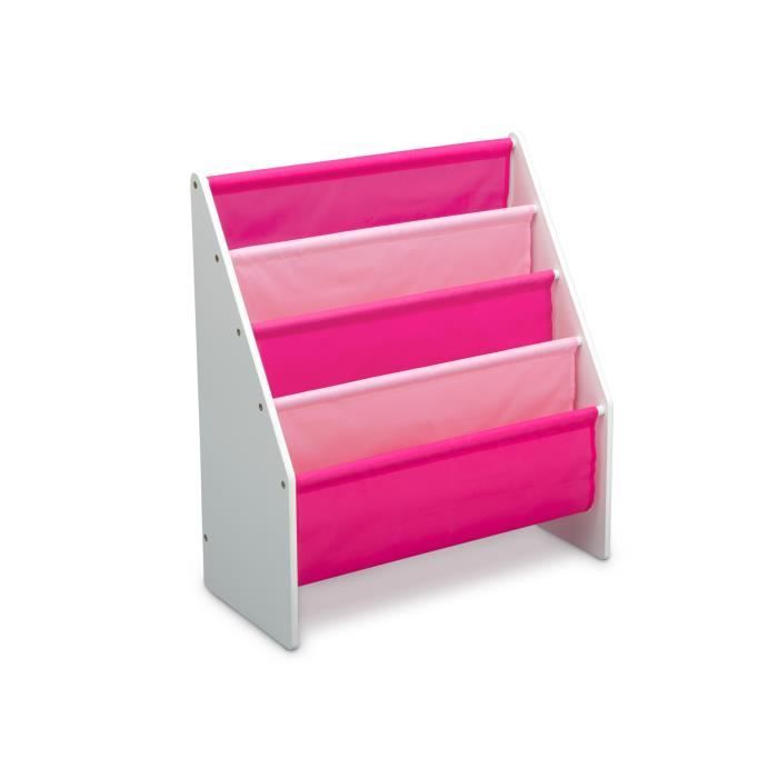DELTA KIDS - Rangement enfant Bibliothèque blanc rose