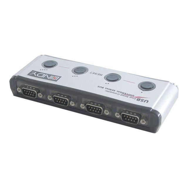 ET CONNECTIQUE Lindy   Convertisseur USB vs 4 ports série RS 232