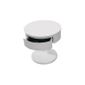 chevet rond design laqué blanc brillant 1 tiroir - achat / vente