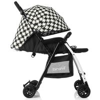 POUSSETTE BREVI Poussette Canne Mini Large Pied de Coq Noir POUSSETTE BREVI Poussette Canne Mini Large Pied de Coq Noir
