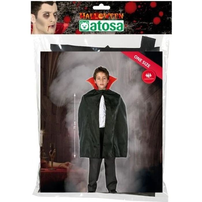 ATOSA - Déguisement Cape Vampire Rouge Enfant
