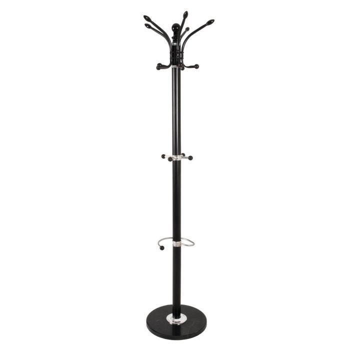 Porte manteaux 14 boules 176 cm noir et chromé cd