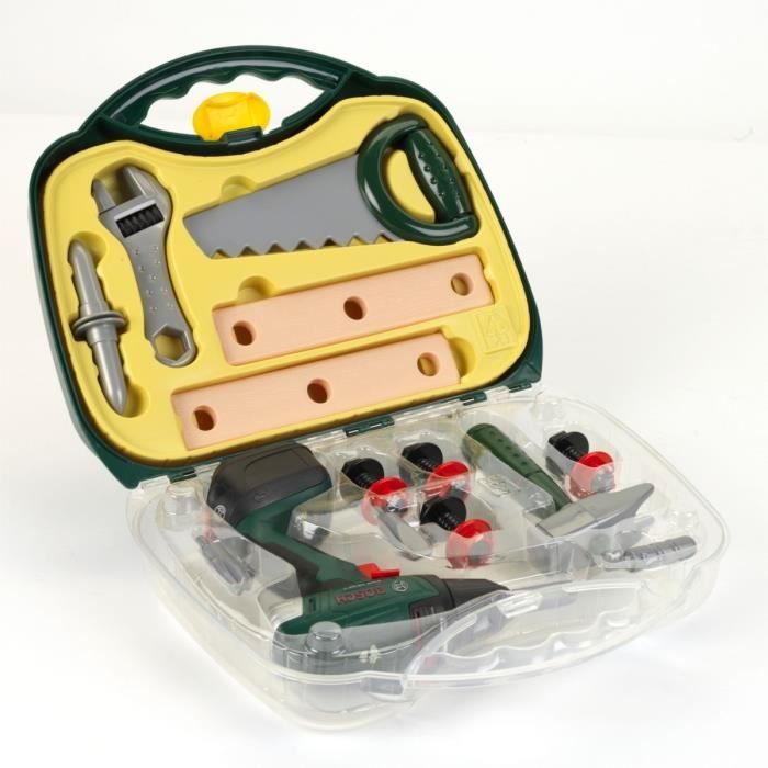 BOSCH - Mallette à outils avec visseuse et accessoires pour Enfant