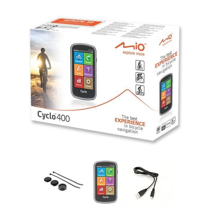 MIO GPS vélo 400 WEU - Processeur ARM Cortex-A7 - GPS Chipset U-blox 7 - Écran tactile 4\