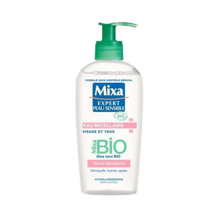 MIXA Expert Peau Sensible - Eau Micellaire Demaquillante Certifiee Bio - 200 ml