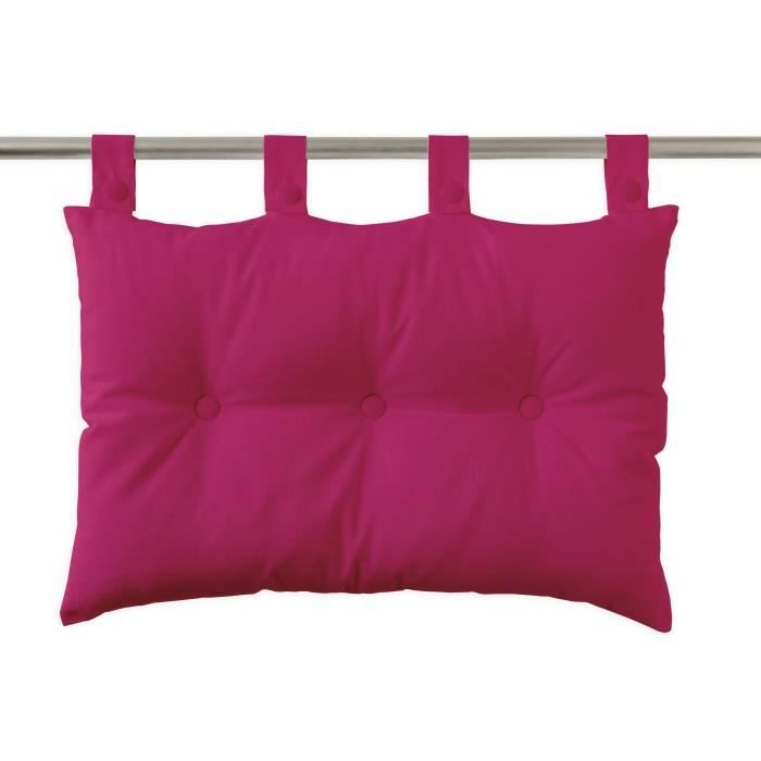 TODAY Coussin tête de lit 100% coton - 50 x 70 cm - Fuschia jus myrtille
