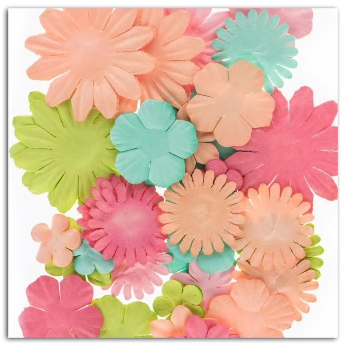 TOGA Pack de 75 Fleurs Rose Melon Menthe Anis