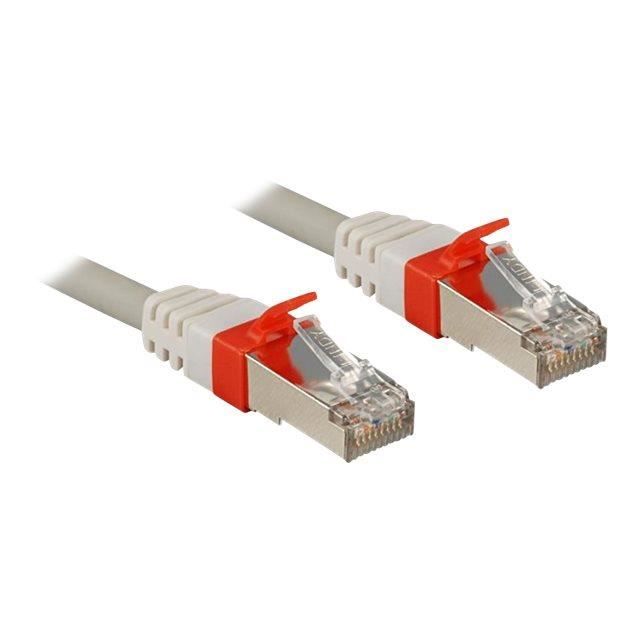 LINDY Câble réseau patch cat.6A S/FTP PIMF Premium - Cuivre - 10 Gbit - 500Mhz - LSOH - 15m - Gris
